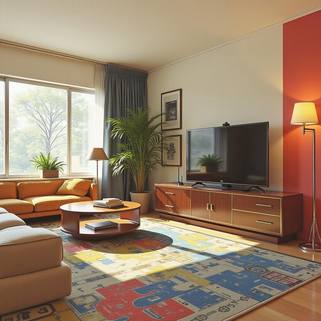 A living room filled with furniture and a flat screen tv