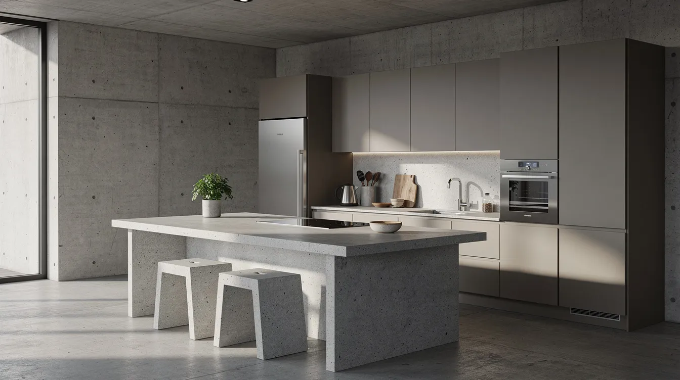 Reference kitchen image showing the Brutalist style