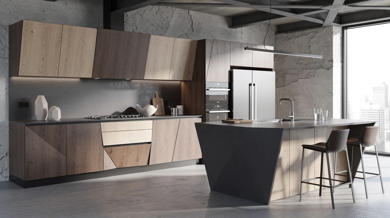 Reference kitchen image showing the Deconstructivism style