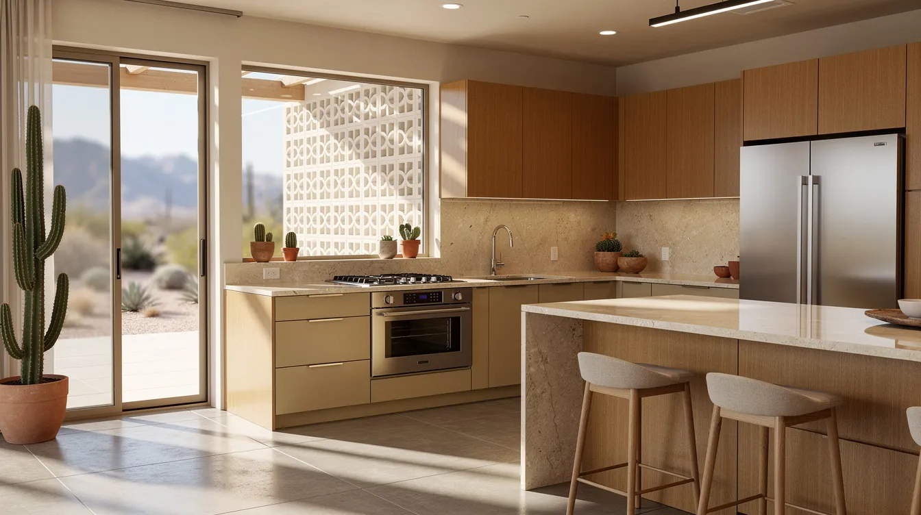 Reference kitchen image showing the Desert Modernism style