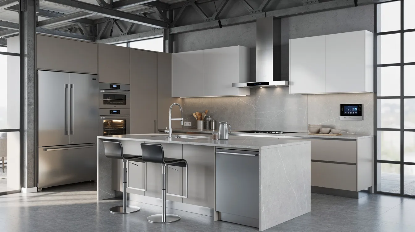 Reference kitchen image showing the High Tech style