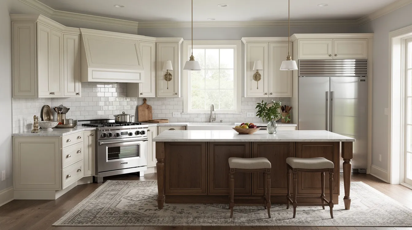 Reference kitchen image showing the New Traditional style