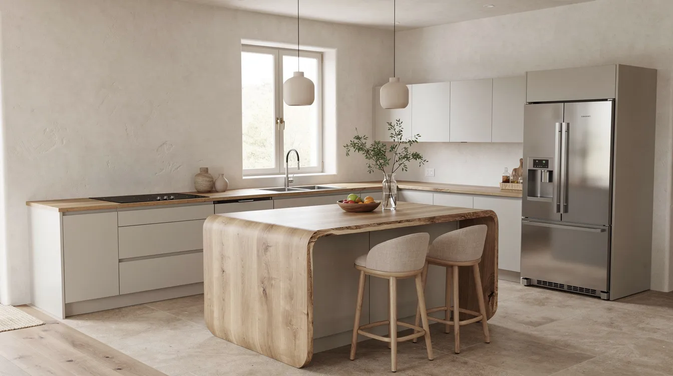 Reference kitchen image showing the Organic Modern style