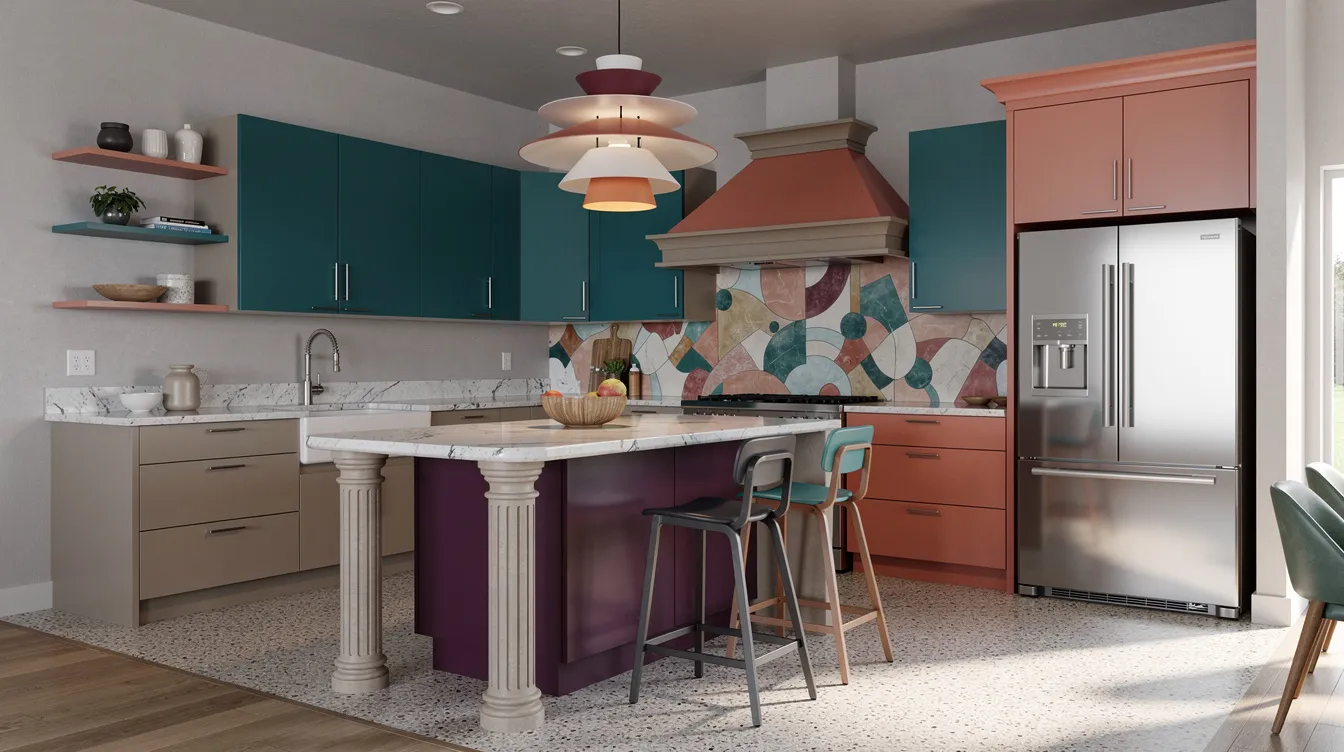 Reference kitchen image showing the Postmodern style