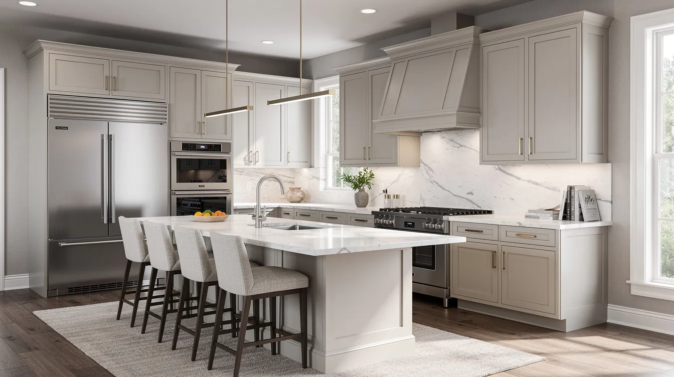 Reference kitchen image showing the Transitional Luxe style