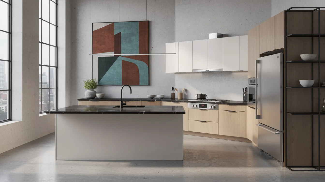 Reference kitchen image showing the Urban Modern style